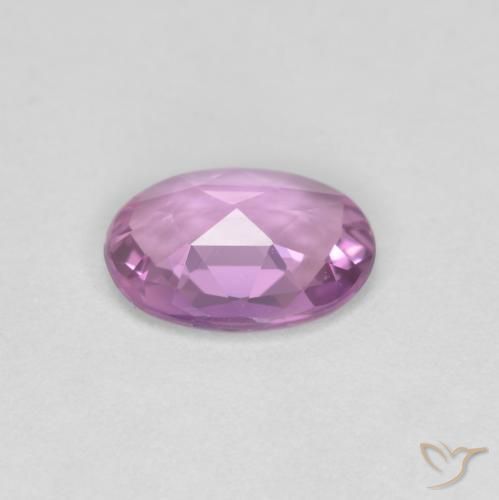Sapphire Gemstone in 7 x 5 mm (calibrated) Size for Sale, Sapphire Stone in Pinkish Violet Purple Color
