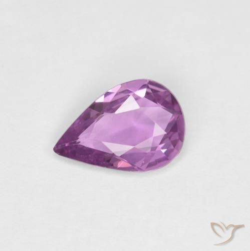 0.55ct Natural Pinkish Violet Purple Sapphire, Pear Shape, VVS