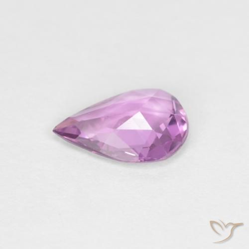 Sapphire Gemstone in 6.9 x 4.7 mm Size for Sale, Sapphire Stone in Pinkish Violet Purple Color