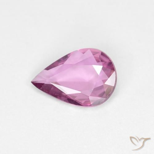 0.51ct Natural Royal Purple Pink Sapphire, Pear Shape, VVS-VS
