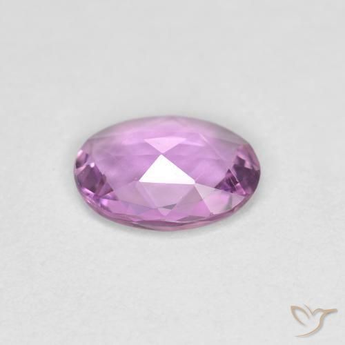 Sapphire Gemstone in 6.4 x 4.8 mm Size for Sale, Sapphire Stone in Medium-Light Purple Color