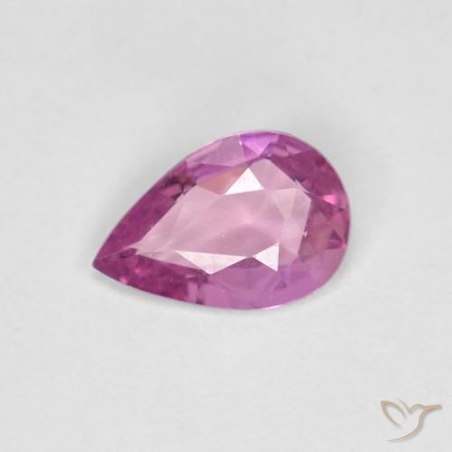 0.43ct Natural Intense Purple Sapphire, Pear Shape, VVS-VS