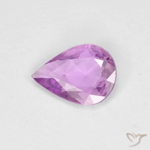 Saphir Pourpre rosâtre profond Poire 0,53 ct de Tanzanie, Dimension 7 x 5mm, Pierre gemme naturelle Chauffé, pureté vvs-vs, 1 pièce de saphir pear facet, dureté de Mohs de 9 convient aux bijoux de tous les jours, pierre de sagesse, Pierre de naissance de septembre, Photo A