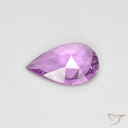 Sapphire Gemstone in 7 x 5 mm (calibrated) Size for Sale, Sapphire Stone in Deep Pinkish Purple Color