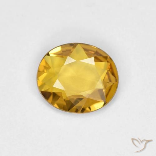 0.53ct Natural Golden Sapphire, Oval, VVS