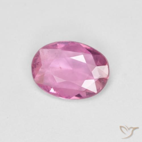 0.64 ct Pink Sapphire Stone, Natural Sapphire in Oval Facet Shape for Sale
