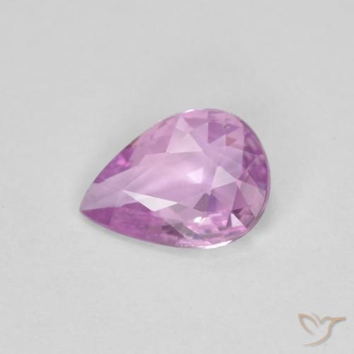 0.56ct Natural Medium Purple Sapphire, Pear Shape, VS