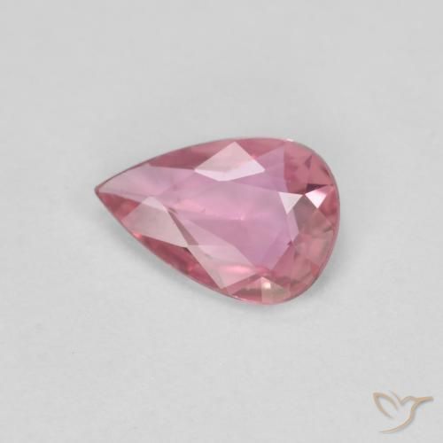 0.48 ct Pink Sapphire Stone, Natural Sapphire in Pear Facet Shape for Sale