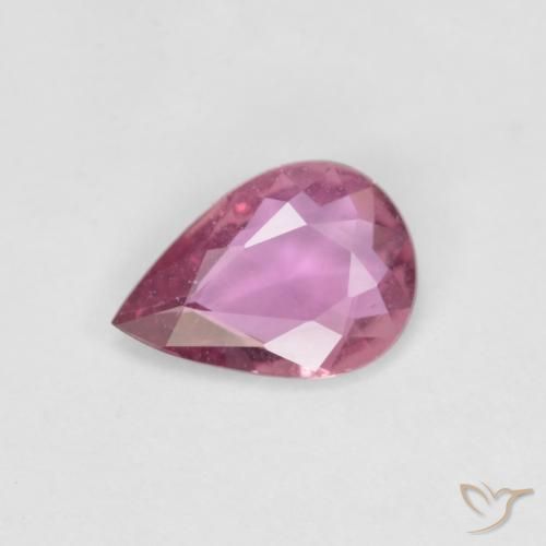 0.53 ct Pink Sapphire Gemstone, Sapphire Gem in Pear Facet Shape for Sale.