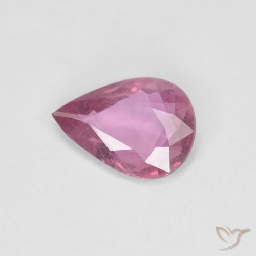 0.53 ct Pink Sapphire Stone, Natural Sapphire in Pear Facet Shape for Sale