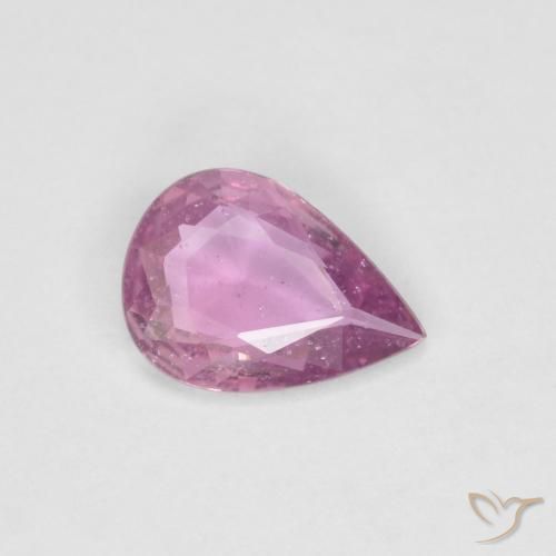 0.56 ct Purple Sapphire Stone, Natural Sapphire in Pear Facet Shape for Sale