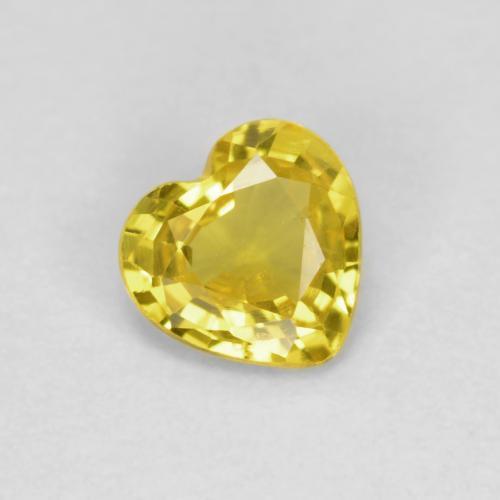 Medium Yellow Sapphire Gem - 0.4ct Heart Facet (ID: 622515)
