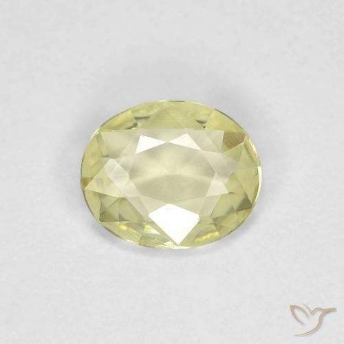 0.56ct Natural Medium-Light Yellow Sapphire, Oval, VVS