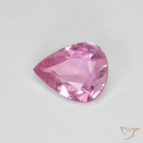 0.45 ct Pink Sapphire Stone, Natural Sapphire in Pear Facet Shape for Sale