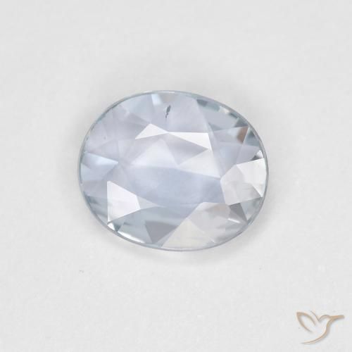 0.56ct Natural Bluish White Sapphire, Oval, VS