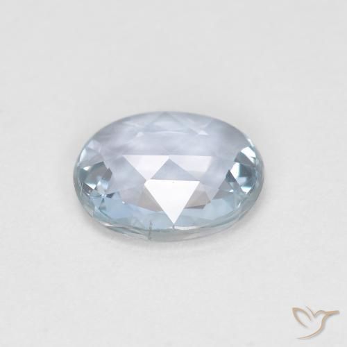 Sapphire Gemstone in 6.1 x 5.1 mm Size for Sale, Sapphire Stone in Bluish White Color