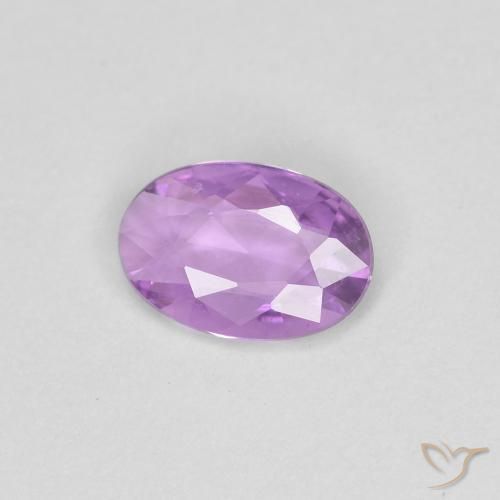 0.35 ct Purple Sapphire Stone, Natural Sapphire in Oval Facet Shape for Sale