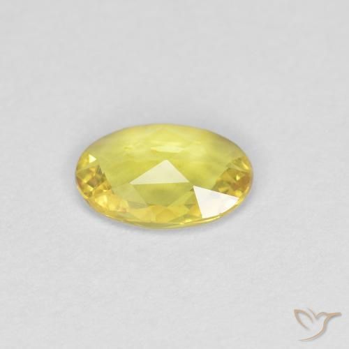 Sapphire Gemstone in 5.7 x 4 mm Size for Sale, Sapphire Stone in Yellow Color
