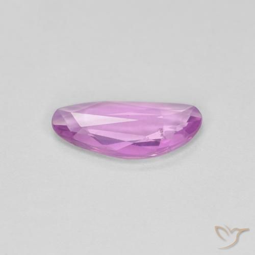 Sapphire Gemstone in 9.2 x 4.4 mm Size for Sale, Sapphire Stone in Intense Pinkish Purple Color