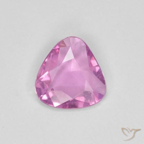 0.61ct Natural Light Royal Purple Pink Sapphire, Trillion, VS