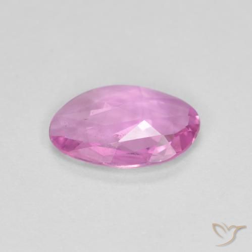 Sapphire Gemstone in 7.6 x 5.1 mm Size for Sale, Sapphire Stone in Medium Pink Color
