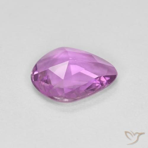 Sapphire Gemstone in 7.3 x 6 mm Size for Sale, Sapphire Stone in Intense Purple Color