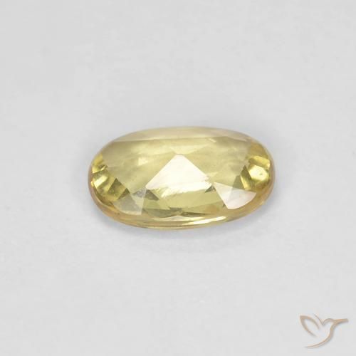 Sapphire Gemstone in 6 x 4 mm (calibrated) Size for Sale, Sapphire Stone in Medium Yellow Color