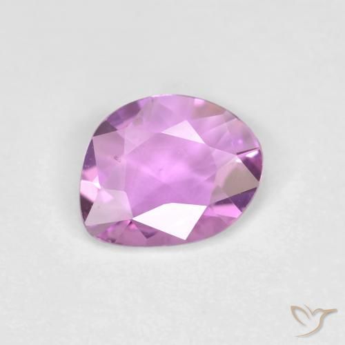 0.56 ct Loose Purple Sapphire, 6.3 x 5.2 mm Odd Shaped From Tanzania, Photo A