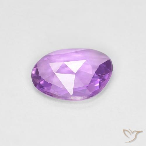 Sapphire Gemstone in 6.9 x 5.4 mm Size for Sale, Sapphire Stone in Lilac Purple Color
