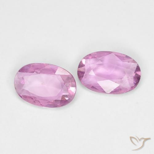 0.74 ctw Pink Sapphire Stones, Natural Sapphire in Oval Facet Shape for Sale