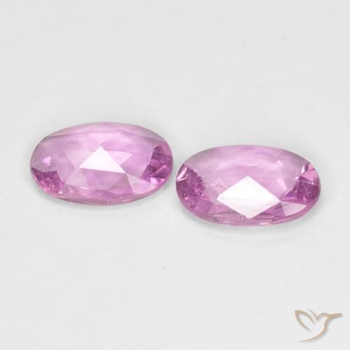 Sapphire Gemstones in 6 x 4 mm (calibrated) Size for Sale, Sapphire Stones in Light Royal Purple Pink Color