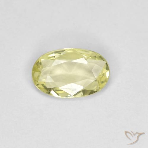 0.37ct Natural Lemon Yellow Sapphire, Oval, VVS-VS