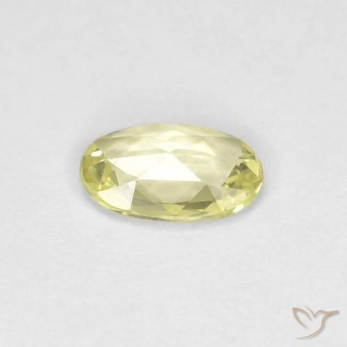Sapphire Gemstone in 6 x 4 mm (calibrated) Size for Sale, Sapphire Stone in Lemon Yellow Color