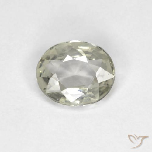 0.53ct Natural Grayish Green Sapphire, Oval, VVS