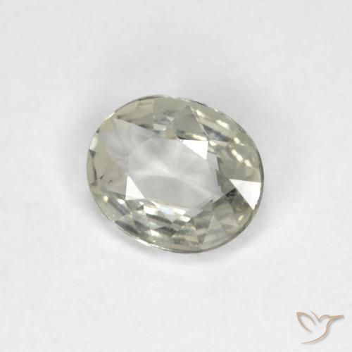 0.53 ct Green Sapphire Stone, Natural Sapphire in Oval Facet Shape for Sale