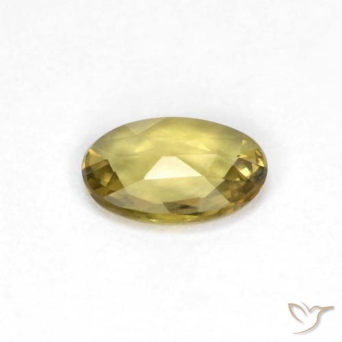 Sapphire Gemstone in 6 x 4 mm (calibrated) Size for Sale, Sapphire Stone in Yellowish Golden Color