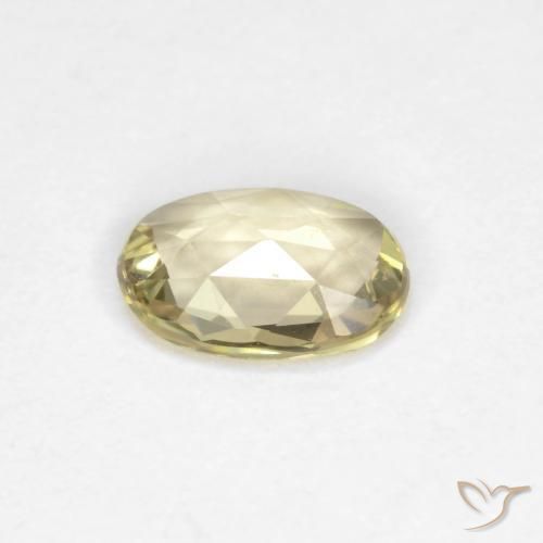 Sapphire Gemstone in 6 x 4 mm (calibrated) Size for Sale, Sapphire Stone in Pale Yellow Color