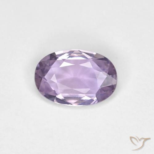 6.1 x 4.2mm Oval Facet Violet Sapphire from Tanzania, Weight of 0.46ct, Natural heated Gemstone in VVS Clarity, 1pc Sapphire - Color: Medium Violet, Mohs Hardness of 9 suitable for daily wear jewelry, Traditional April Birthstone, Photo A
