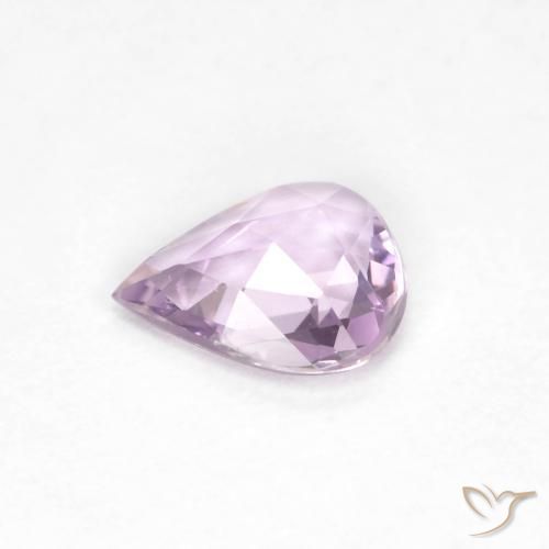 Sapphire Gemstone in 6 x 4.8 mm Size for Sale, Sapphire Stone in Very Light Pinkish Violet Color