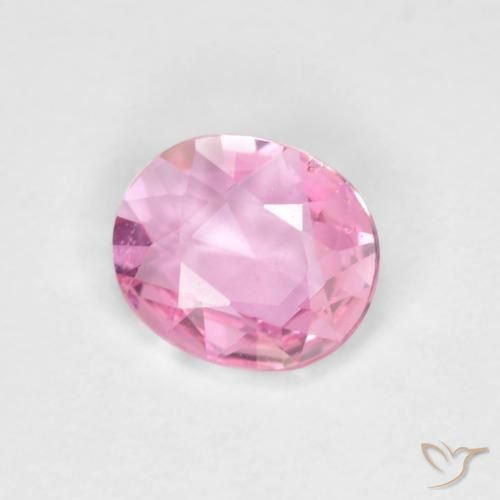 0.57 ct Pink Sapphire Stone, Natural Sapphire in Oval Facet Shape for Sale