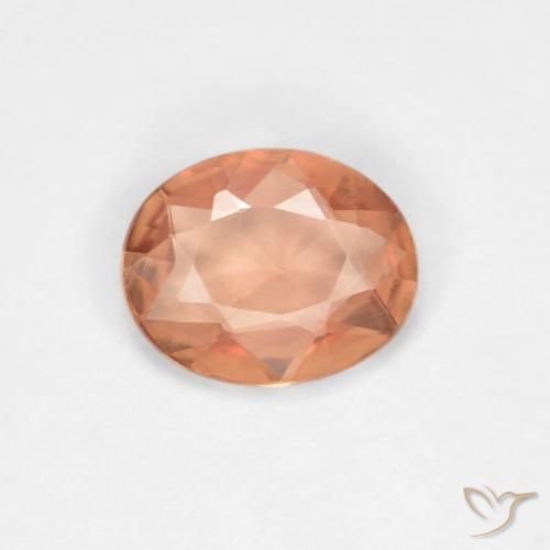 0.50ct Natural Peach Orange Sapphire, Oval, VVS-VS