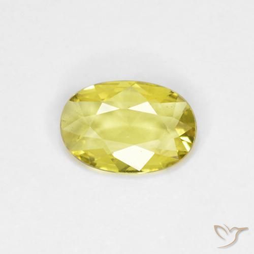 0.37 ct Yellow Sapphire, 6 x 0.1 mm Oval Cut From Tanzania, Photo A