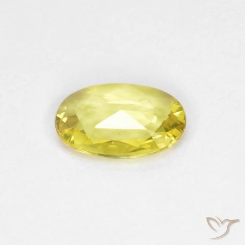 Sapphire Gemstone in 6 x 4 mm (calibrated) Size for Sale, Sapphire Stone in Light Corn Yellow Color