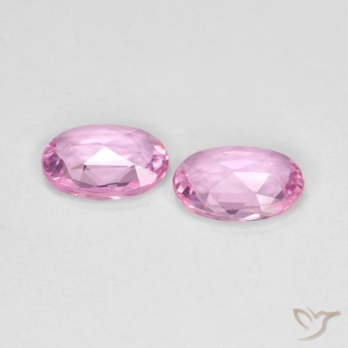 Sapphire Gemstones in 6 x 4 mm (calibrated) Size for Sale, Sapphire Stones in Very Light Royal Purple Pink Color
