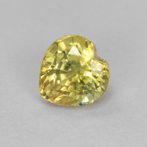 Tuscany Yellow Сапфир Камень - 0.5ct Фасетная огранка формы Сердце (ID: 627604)