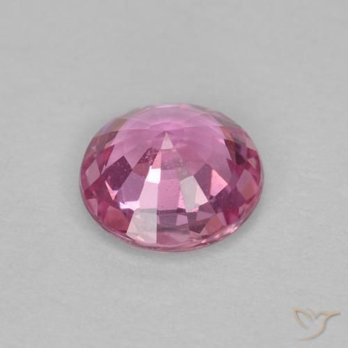 Sapphire Gemstone in 5.3 mm Size for Sale, Sapphire Stone in Intense Pink Color