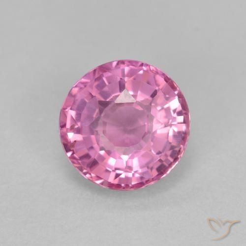 0.70ct Natural Royal Purple Pink Sapphire, Round, VS
