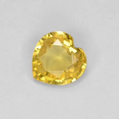 Tuscany Yellow Сапфир Камень - 0.4ct Фасетная огранка формы Сердце (ID: 627973)