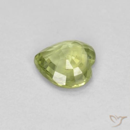 Sapphire Gemstone in 4.6 x 4.6 mm Size for Sale, Sapphire Stone in Light Greenish Yellow Color