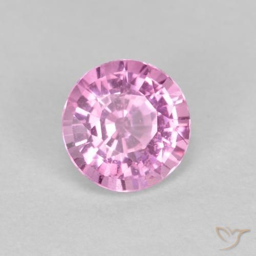 0.60 ct Pink Sapphire Stone, Natural Sapphire in Round Facet Shape for Sale